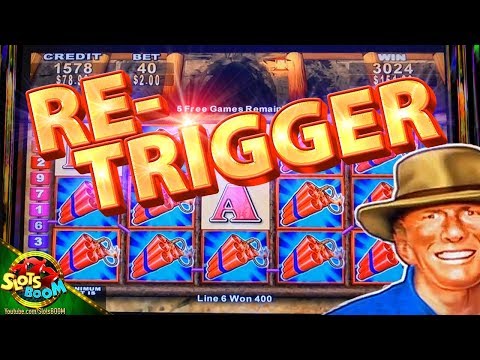 Money Blast BIG WIN BONUS !!!! Re-Trigger on 5c Konami Video Slot