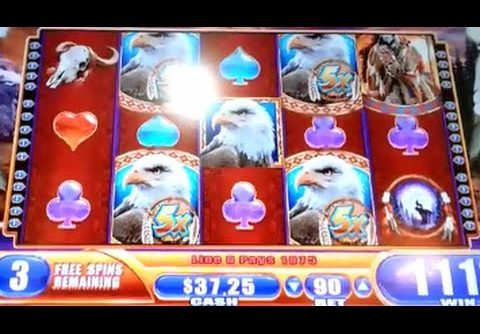 SUPER BIG WIN! Great Eagle Returns Bonus WMS Slot Machine