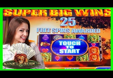 **SUPER BIG WINS!** SO MANY LIONS!🦁KING OF AFRICA SLOT MACHINE BONUS WINS! #casino