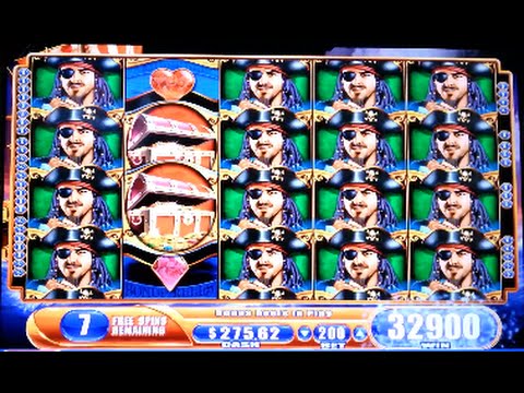 Pirate Ship *MAX BET* SUPER BIG WIN! Bonus Hit WMS Slot Machine