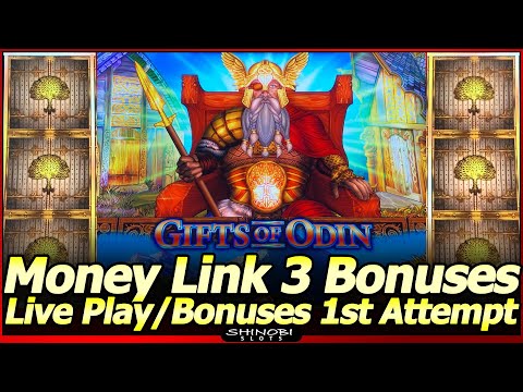 Money Link Riches of Odin Slot Machine – Live Play and 3 Bonuses in my First Attempt