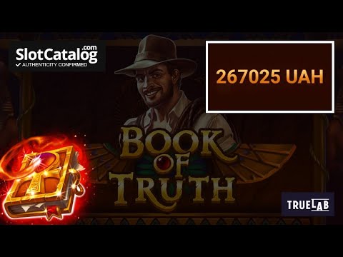 Mega Win. Book of Truth slot from TrueLab Games