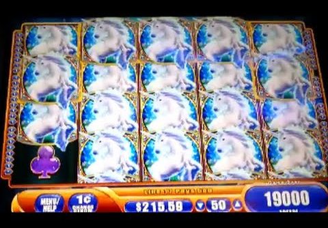 Mystical Unicorn Mega Big Win Line Hit WMS Slot Machine