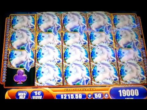 Mystical Unicorn Mega Big Win Line Hit WMS Slot Machine