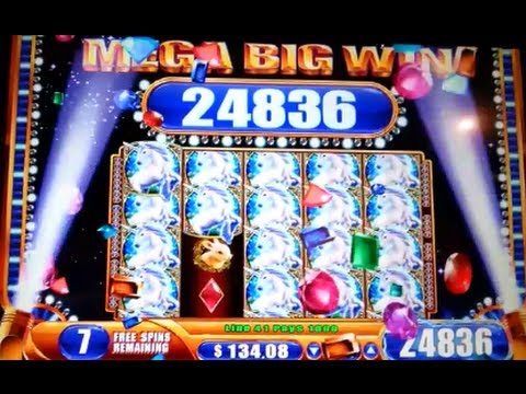 MEGA BIG WIN! Mystical Unicorn Bonus + Progressive WMS Slot Machine