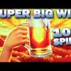 *100 FREE SPINS* BIER HAUS 200 SLOT MACHINE BONUS SUPER BIG WIN Wms Slots