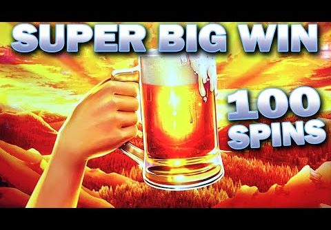 *100 FREE SPINS* BIER HAUS 200 SLOT MACHINE BONUS SUPER BIG WIN Wms Slots