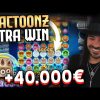 Streamer  extra win 40.000€ on Reactoonz slot – Top 5 Biggest Wins of week
