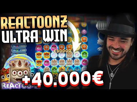 Streamer  extra win 40.000€ on Reactoonz slot – Top 5 Biggest Wins of week