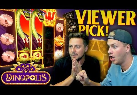 Viewer Pick on Dinopolis Slot Hits HUGE! (Mega Win)