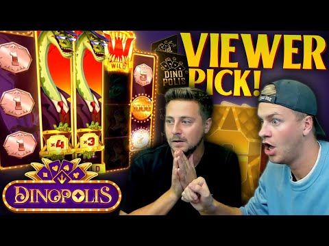 Viewer Pick on Dinopolis Slot Hits HUGE! (Mega Win)