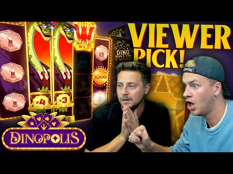 Viewer Pick on Dinopolis Slot Hits HUGE! (Mega Win)