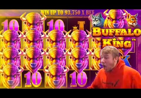 MY BIGGEST BUFFALO KING SLOT WIN EVER!