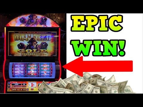 EPIC WIN ON BUFFALO GOLD SLOT MACHINE! 63 FREE GAMES WON! 3 REEL SLOTS