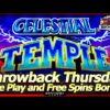 Celestial Temple Slot Machine – Throwback Thursday, Live Play with Free Spins and Nice Line Hits