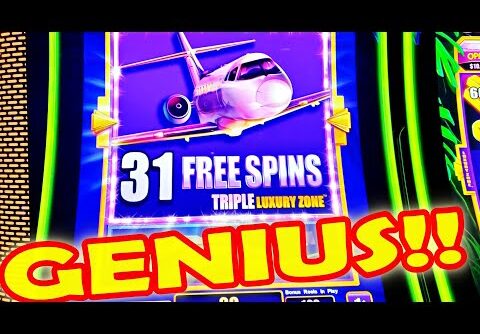 60 CENT GENIUS!! * BIG WIN ON FREEPLAY AGAIN!! * Las Vegas Slot Machine Bonus Video