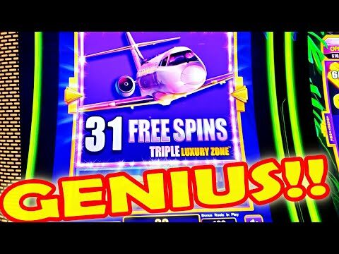 60 CENT GENIUS!! * BIG WIN ON FREEPLAY AGAIN!! * Las Vegas Slot Machine Bonus Video