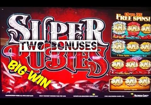 Super Rubies slot – Two featured bonuses – Big Win bonus – Slot Machine Bonus