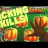 Picking huge money pumpkins on Farmville Slot Machine