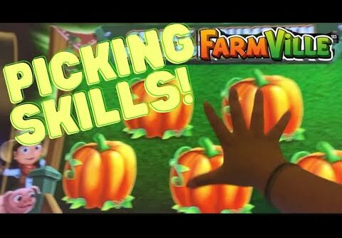 Picking huge money pumpkins on Farmville Slot Machine