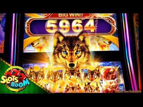 Golden Wolves BONUS BIG WIN !!!  Hu Wang Live Bonus 5c Konami Slots in San Manuel Casino