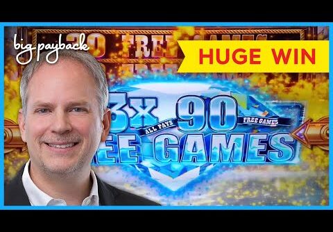 90 GAMES AT 3X!! Buffalo Diamond Slot – HUGE RETRIGGER WIN!