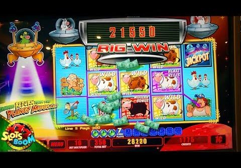 BIG WIN on Invaders Return From Planet Moolah 1c Wms Slot in San Manuel Casino