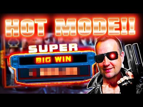 INSANE WIN on TERMINATOR 2 HOT MODE (High Stakes Big Win)