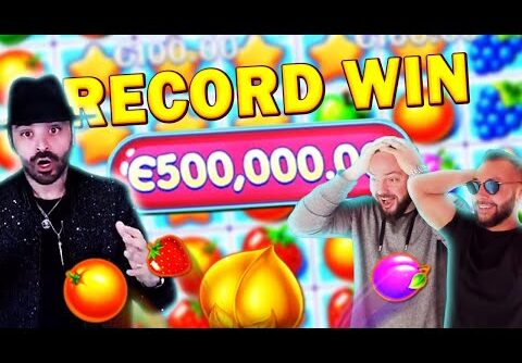 ROSHTEIN | Reaction to Big Win at Fruit Party Slot | Record win