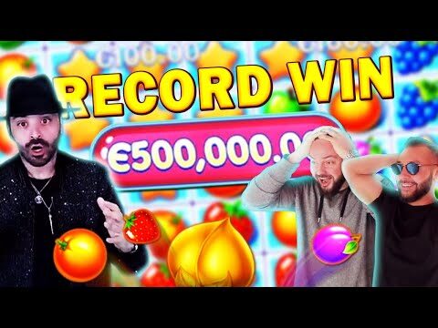 ROSHTEIN | Reaction to Big Win at Fruit Party Slot | Record win