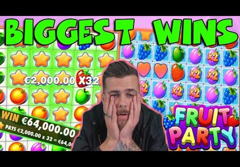 BIGGEST WINS IN FRUIT PARTY SLOT 2020 ⭐ CASINO STREAMER TOP 5 WINS
