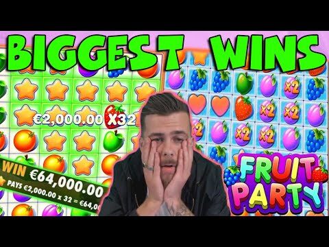 BIGGEST WINS IN FRUIT PARTY SLOT 2020 ⭐ CASINO STREAMER TOP 5 WINS