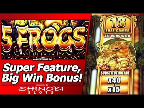 5 Frogs Slot – Free Spins, Big Win in Super Feature Bonus