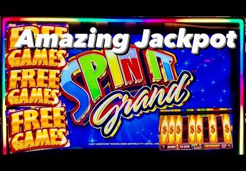 Our BIGGEST WIN ON 💰SPIN IT GRAND💰 SLOT MACHINE! HUGE HANDPAY JACKPOT! HIGH LIMIT!