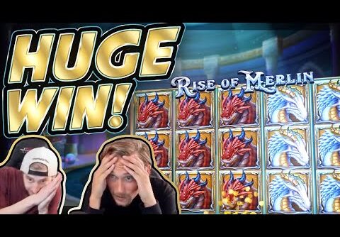 HUGE WIN!!! Rise of Merlin BIG WIN!! Casino slots from CasinoDaddy Live Stream