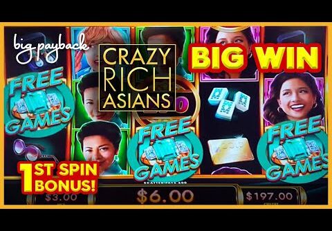 1st SPIN BONUS & RETRIGGER! Crazy Rich Asians Slot – BIG WIN SESSION!