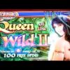 Queen of the Wild 2 Max Bet Bonus Big Win WMS Slot Machine