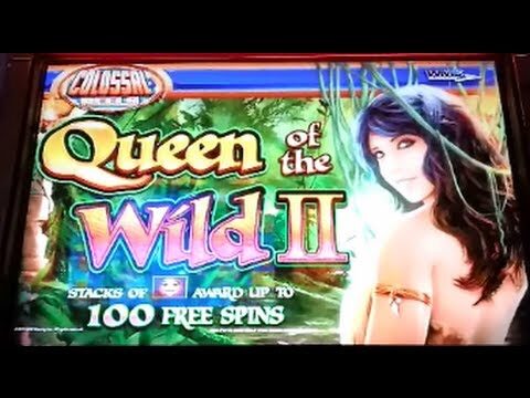 Queen of the Wild 2 Max Bet Bonus Big Win WMS Slot Machine