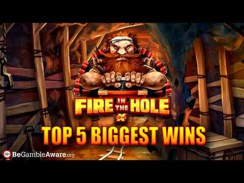 Top 5 BIGGEST WINS on FIRE IN THE HOLE slot