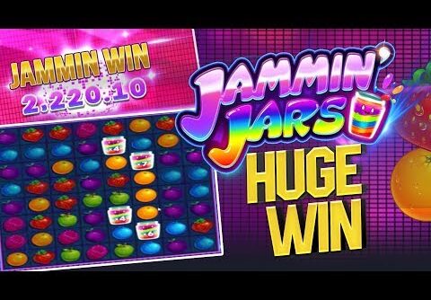 INSANE HUGE WIN ON JAMMIN JARS SLOT ON LAST SPIN!!!!!