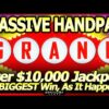 MASSIVE JACKPOT HANDPAY! Over $10,000 GRAND Jackpot!  My BIGGEST Slot Win Ever, Live as it Happens!