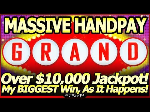 MASSIVE JACKPOT HANDPAY! Over $10,000 GRAND Jackpot!  My BIGGEST Slot Win Ever, Live as it Happens!