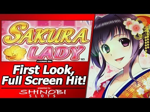 Sakura Lady Slot – Full-Screen Super Big Win, First Look/Live Play in New Konami game