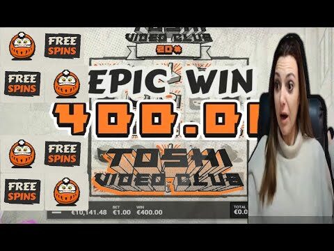 TOSHI VIDEO CLUB BIG WIN. SUPER MEGA WIN 400X.