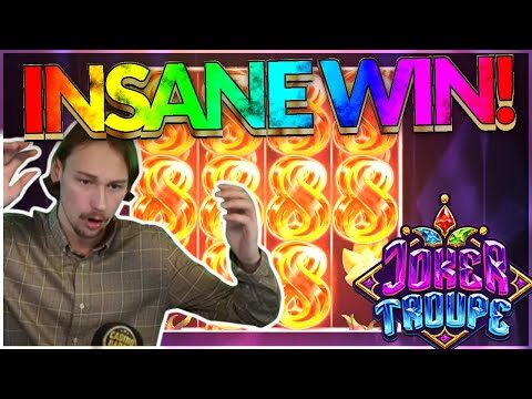 INSANE WIN! Joker Troupe Big win – HUGE WIN on NEW Exclusive slot from Push Gaming