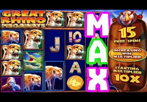 My Biggest Win EVER 😱 on This Slot Great Rhino 🍀🦏 Megaways €1.000 Bonus Buy Max Spin Max Multi‼️