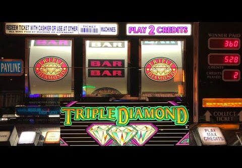 CLASSIC OLD SCHOOL CASINO SLOTS: TRIPLE DIAMOND SLOT PLAY! BIG WIN! FUN SESSION!