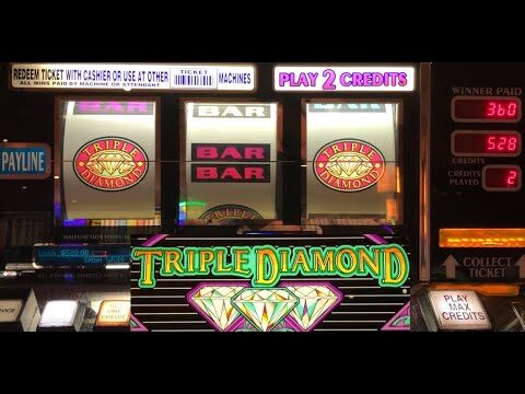 CLASSIC OLD SCHOOL CASINO SLOTS: TRIPLE DIAMOND SLOT PLAY! BIG WIN! FUN SESSION!