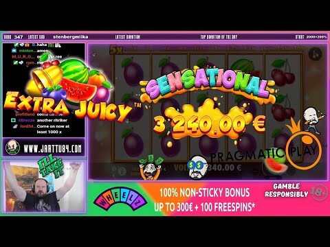 Retriger!! Mega Big Win From Extra Juicy Slot!!