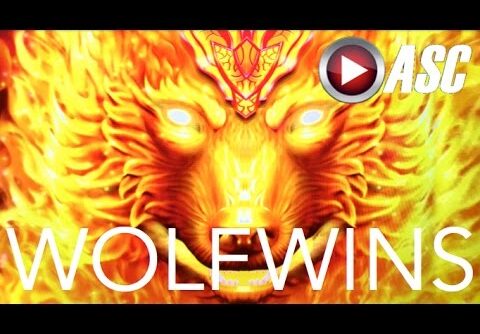 *BIG WIN!* BURNING WOLF (Konami) & WOLFY BIG WINS! Slot Machine Bonus *NO ANIMALS HARMED*